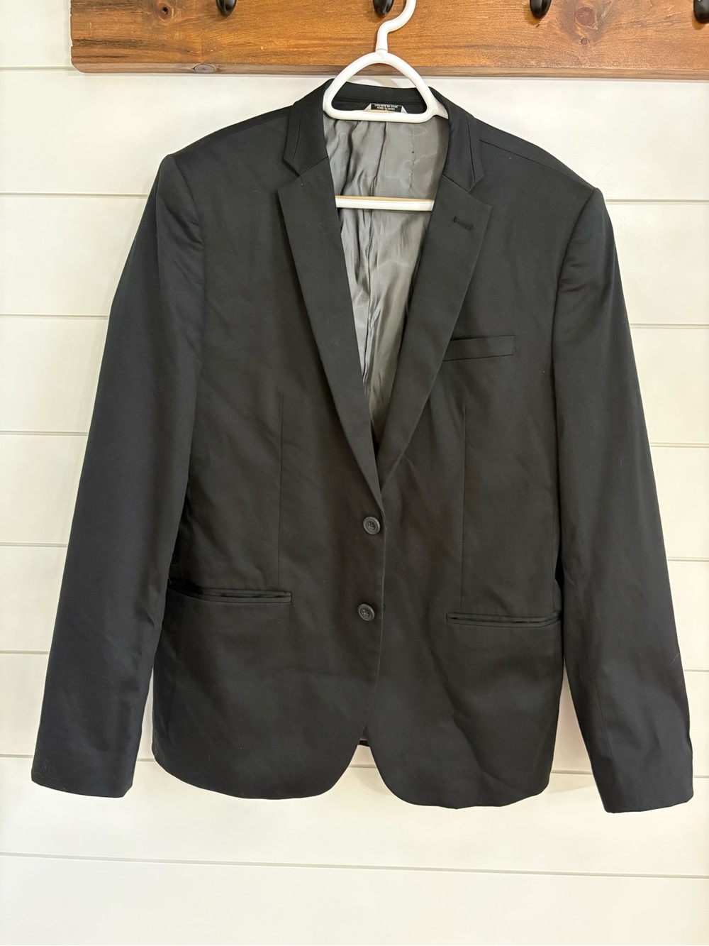 Men's slim fit Black Two-Button Blazer